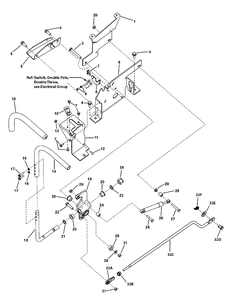 Control Group - Right Hand With Electric Height Of Cut Diagram and Parts List for 7800753-107280061,ZTS7000 2011 Briggs and Stratton Lawn Tractor Accessories